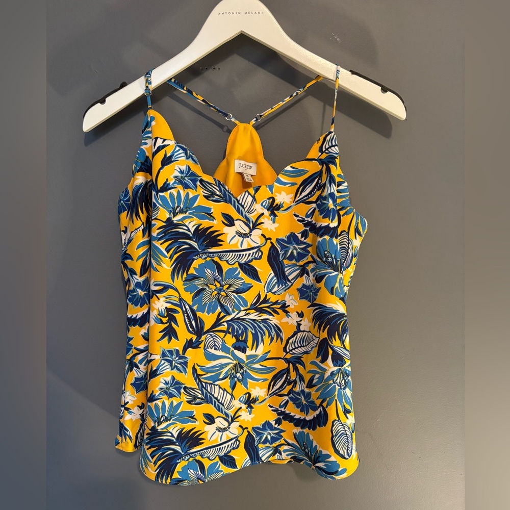 Jcrew Yellow and Blue Women's tank Top